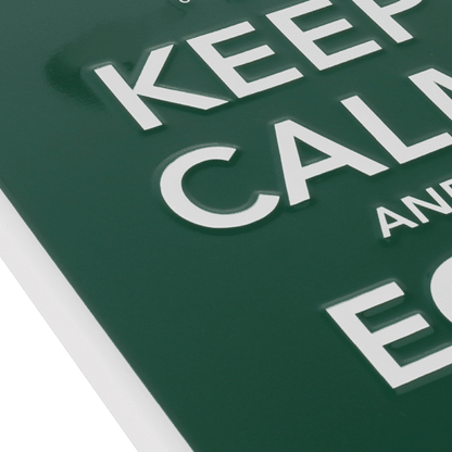 Texttafel “Keep calm an EGG on”